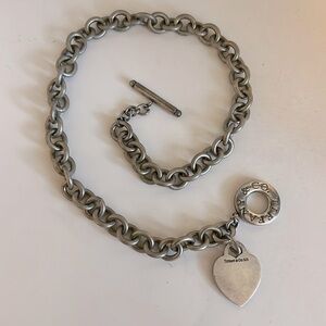 Authentic Tiffany and Company heart tag necklace vintage mint condition 925